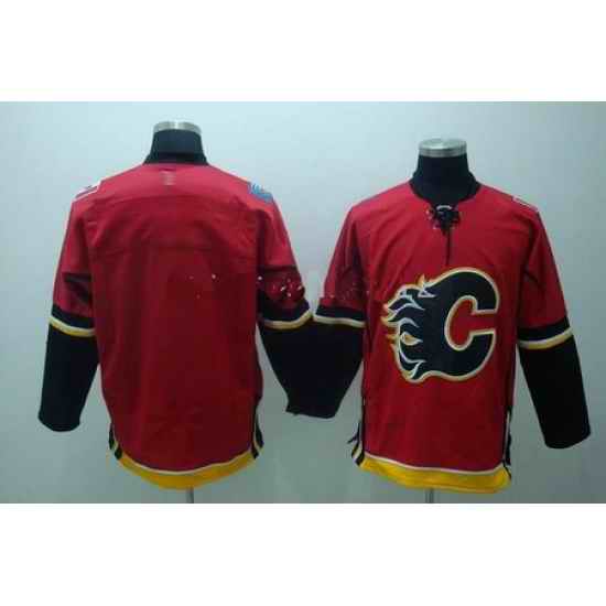 Calgary Flames blank red jerseys